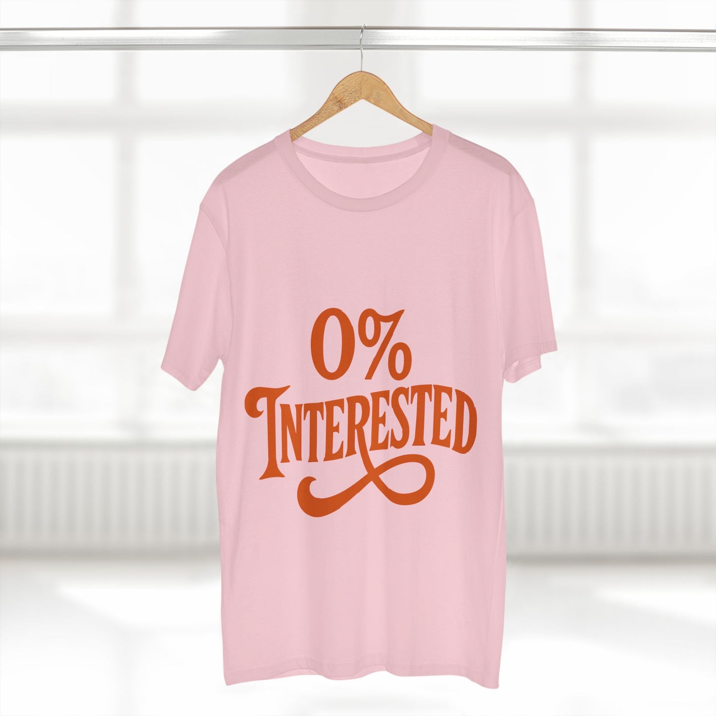 0% Interested Tee – Funny Graphic Statement T-Shirt