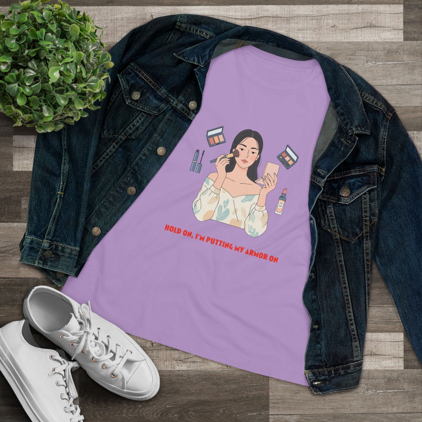 Makeup Vibes Women's Tee — “Hold On, I’m Putting My Armor On”