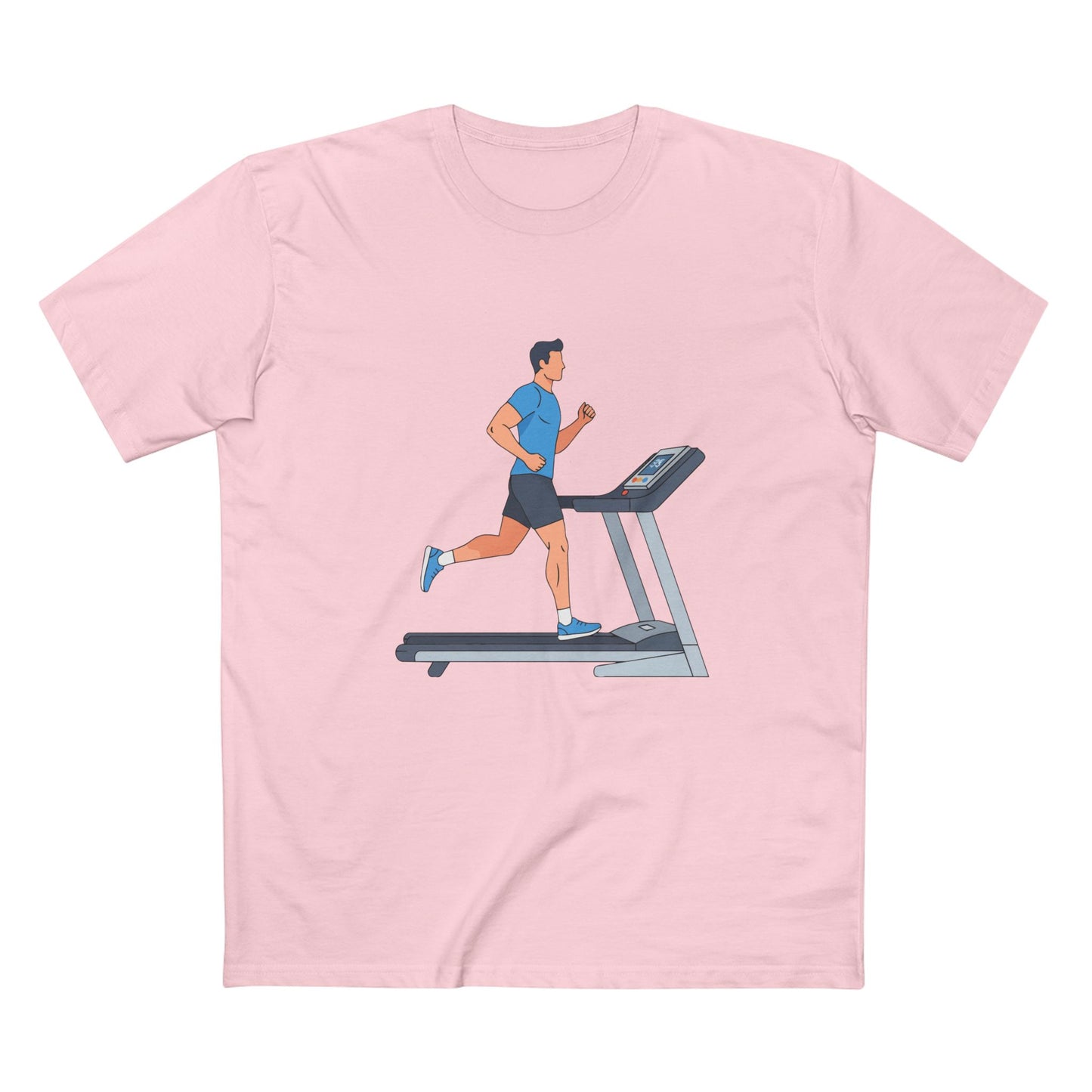 T-Shirt — Runner on Treadmill Graphic Tee for Fitness Enthusiasts