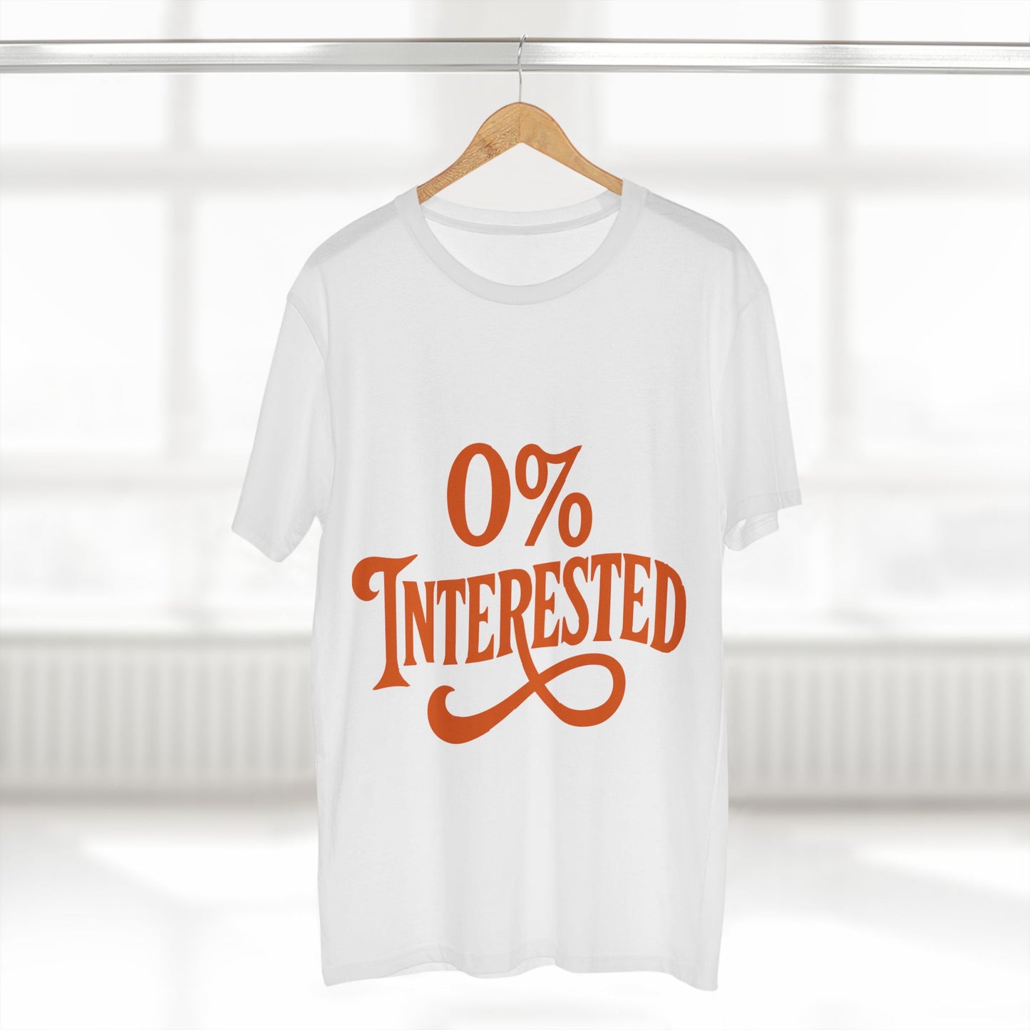 0% Interested Tee – Funny Graphic Statement T-Shirt