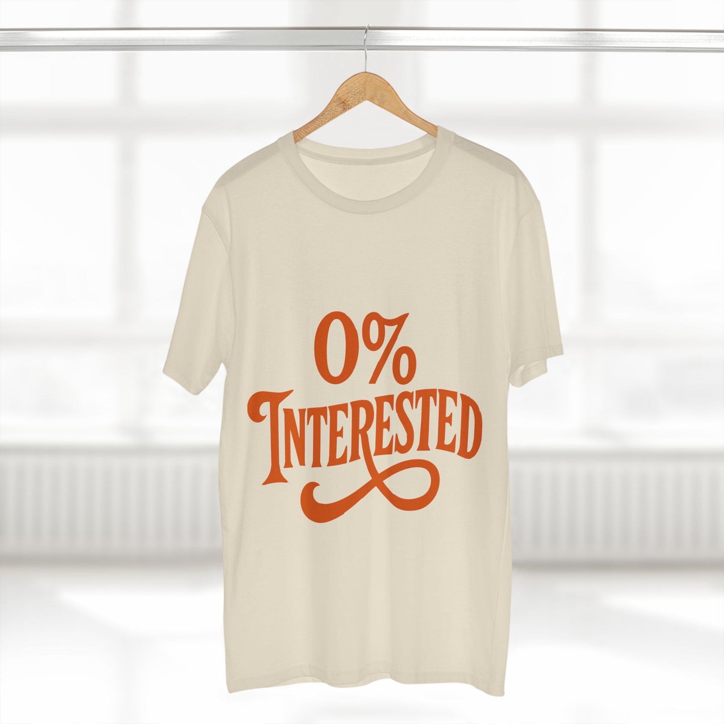 0% Interested Tee – Funny Graphic Statement T-Shirt