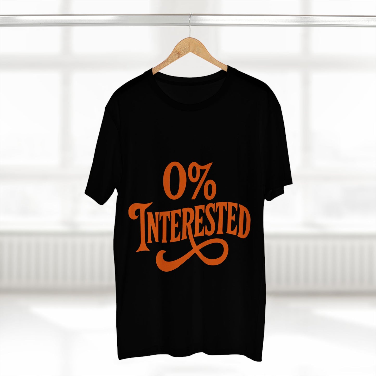 0% Interested Tee – Funny Graphic Statement T-Shirt