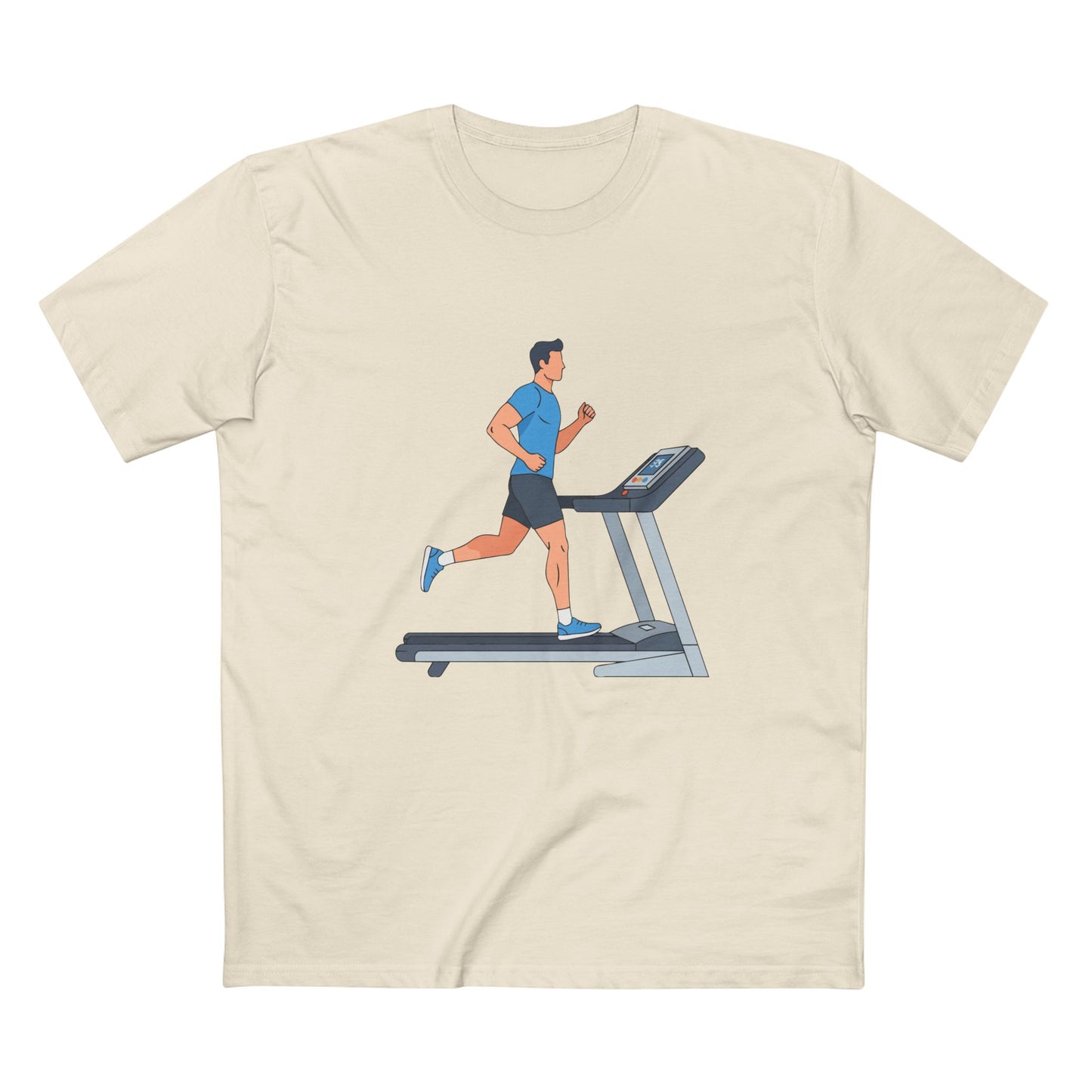 T-Shirt — Runner on Treadmill Graphic Tee for Fitness Enthusiasts