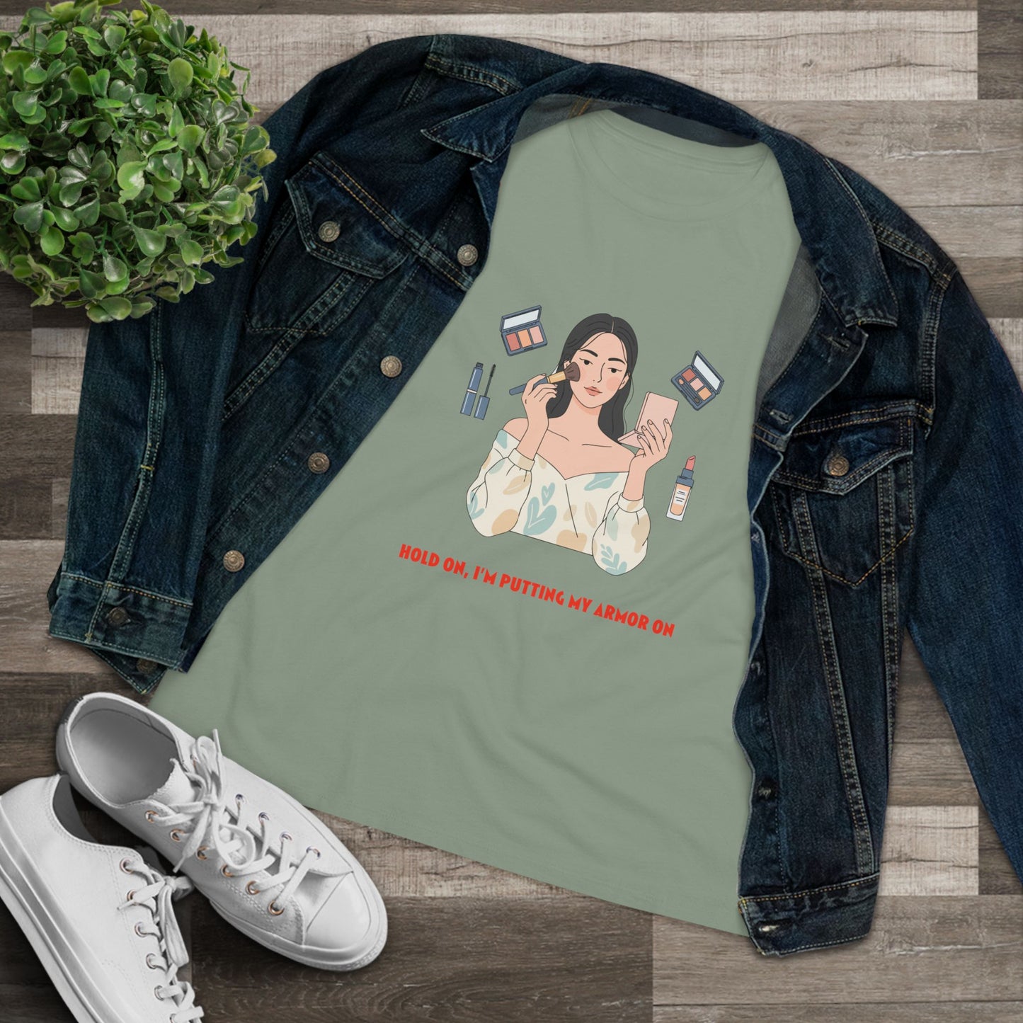 Makeup Vibes Women's Tee — “Hold On, I’m Putting My Armor On”