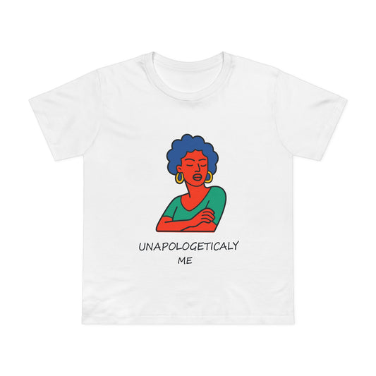 Unapologetically Me Women's Tee — Bold Afro Illustration Empowerment Shirt