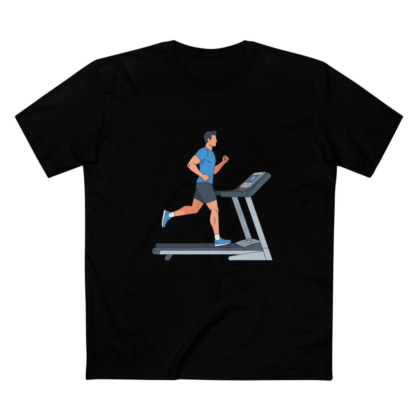 T-Shirt — Runner on Treadmill Graphic Tee for Fitness Enthusiasts